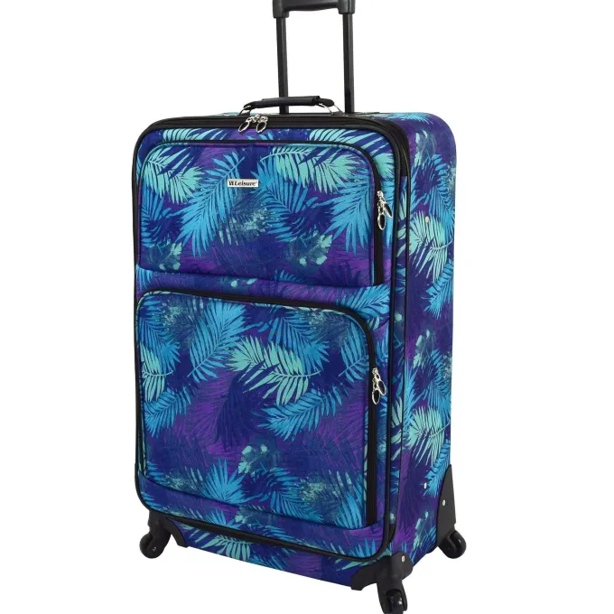 Silk & Salt Leisure Lugga29'' Lafayette Palm Frond Spinner LuggaLugga29 Inches Purple/blue^ Checked Luggage
