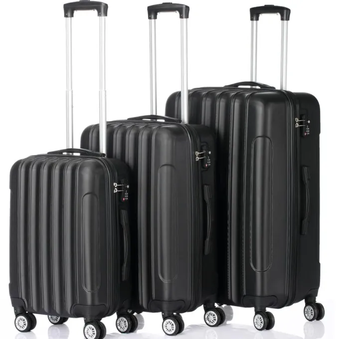 Silk & Salt Pabby Yard 3Pcs Traveling LuggaClearance! Black 20+24+28 Portable LarCapacity LuggaBags for Travel Rolling Traveling StoraSuitcase LuggaSet Travel Luggawith Wheels^ Luggage Sets