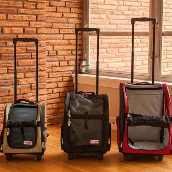 Silk & Salt Snoozer Roll Around Travel Dog Carrier Backpack 4-in-1^ Checked Luggage