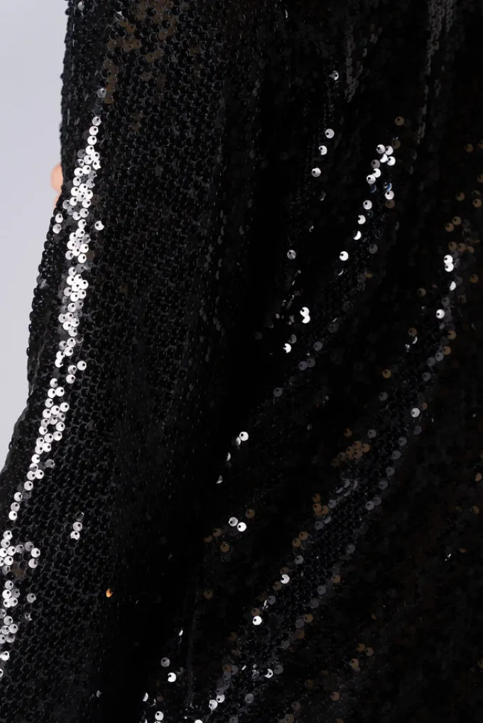 Silk & Salt crystal sequins jacket - black^ Coats & Jackets