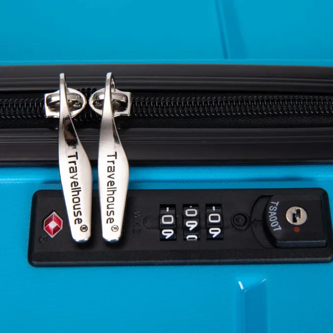 Silk & Salt Hardside Suitcase with Wheels Lightweight Away LuggaSet 3-Piece Set Light Blue^ Hard Side Luggage