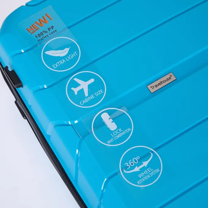 Silk & Salt Hardside Suitcase with Wheels Lightweight Away LuggaSet 3-Piece Set Light Blue^ Hard Side Luggage