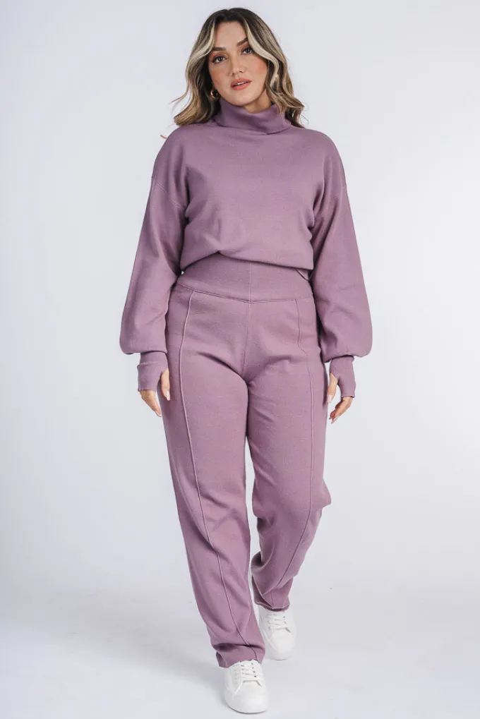 Silk & Salt luxe lounge set - purple^ Sets