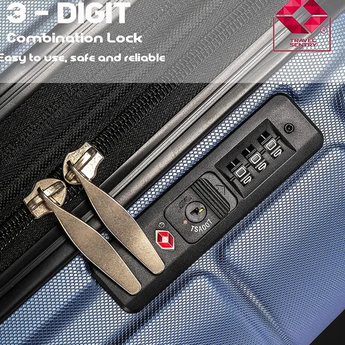 Silk & Salt SEGMART LuggaSet Outdoor 3-Piece Suitcase Travel Sets with 4 Silent 360u00b0 Wheels 20in 24in 28in Lightweight LuggaSets with TSA Lock 3-in-1 Portable Hardside Trolley Case for Women S9343^ Hard Side Luggage