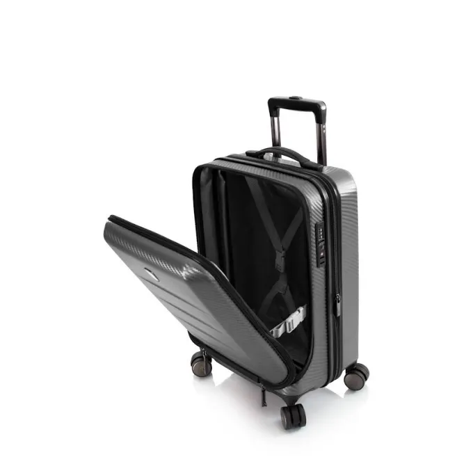 Silk & Salt Heys EZ Access 2.0 Charcoal 21 Carry on Hardside Spinner Luggage^ Checked Luggage