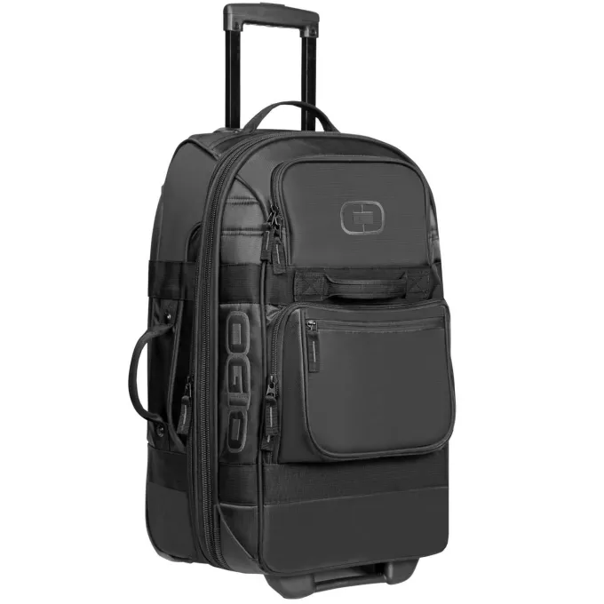 Silk & Salt OGIO Layover Durable Carry On Suitcase Travel Bag with Wheels Stealth Black^ Carry On Luggage