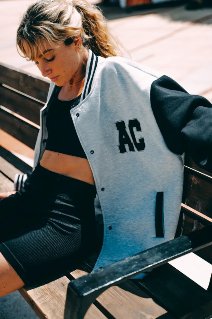 Silk & Salt college jacket - grey^ Coats & Jackets