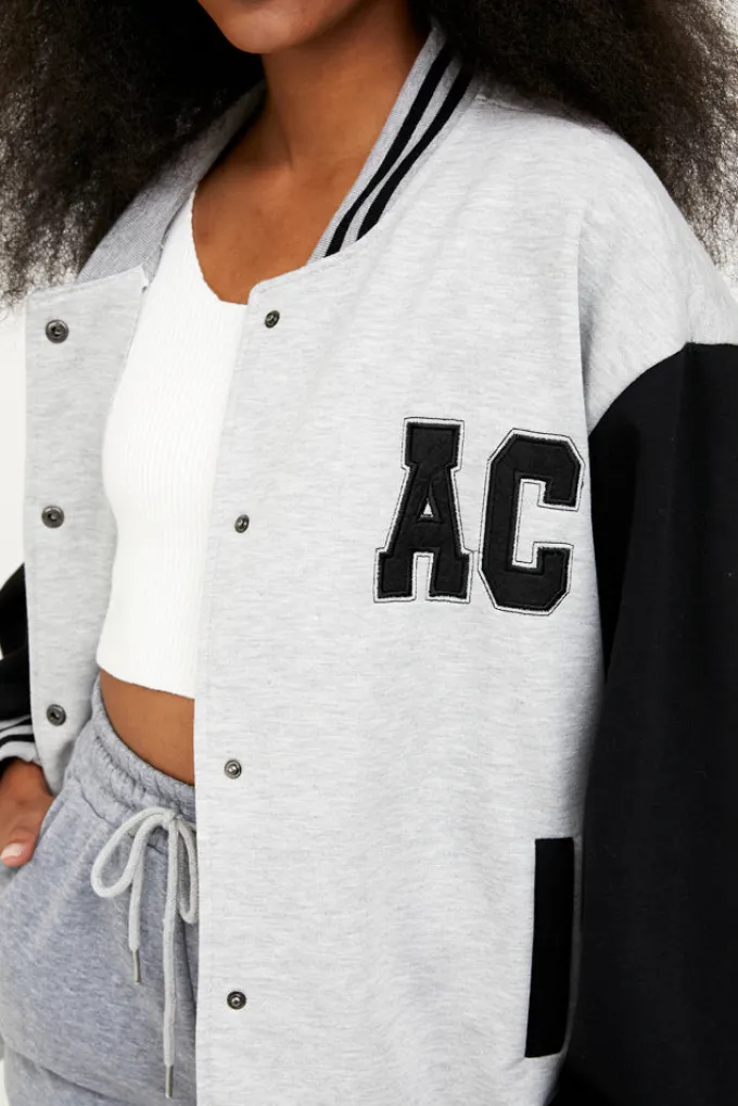 Silk & Salt college jacket - grey^ Coats & Jackets