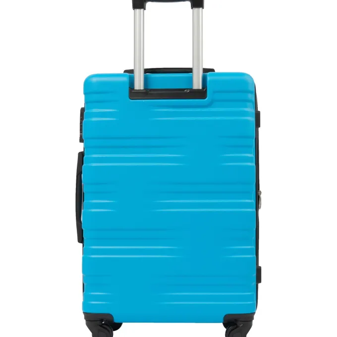 Silk & Salt 3 PCS LuggaSet Aukfa Travel Cayron Suitcases with 4 Quiet Spinner Wheels LuggaSet 20/24/28 Inches Blue^ Hard Side Luggage