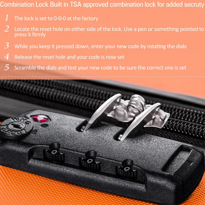 Silk & Salt 3 Piece Travel Luggage Aukfa Hardside Expandable Suitcase with Spinner Wheels Durable 4 Spinner Wheels and -in TSA Lock 20 24 28 Multiple Options Orange^ Luggage Sets