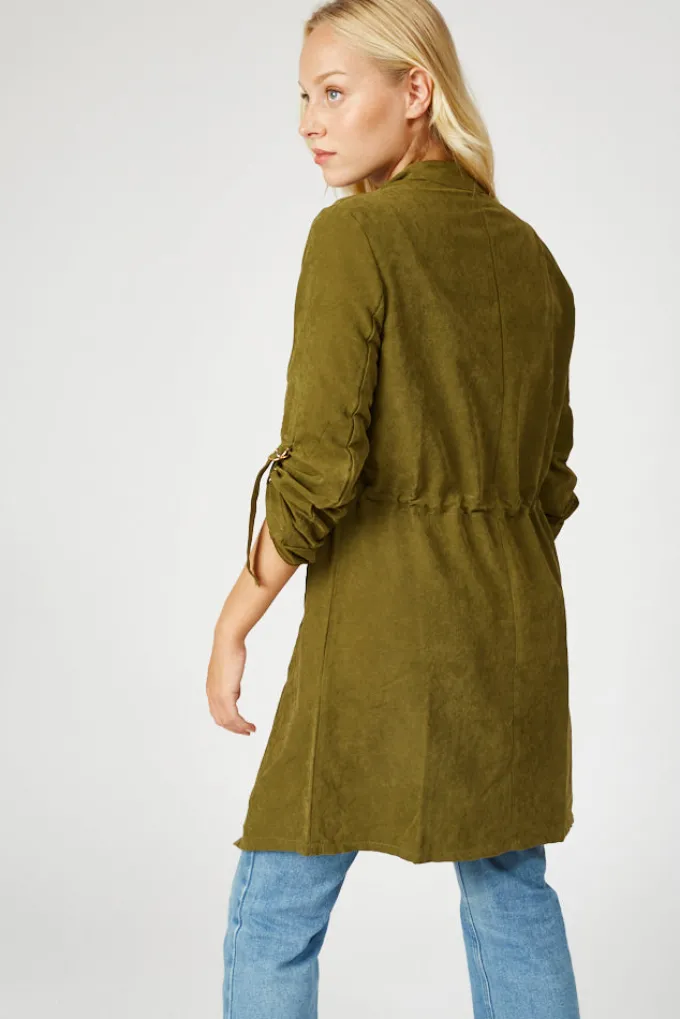 Silk & Salt alexia coat - army green^ Coats & Jackets