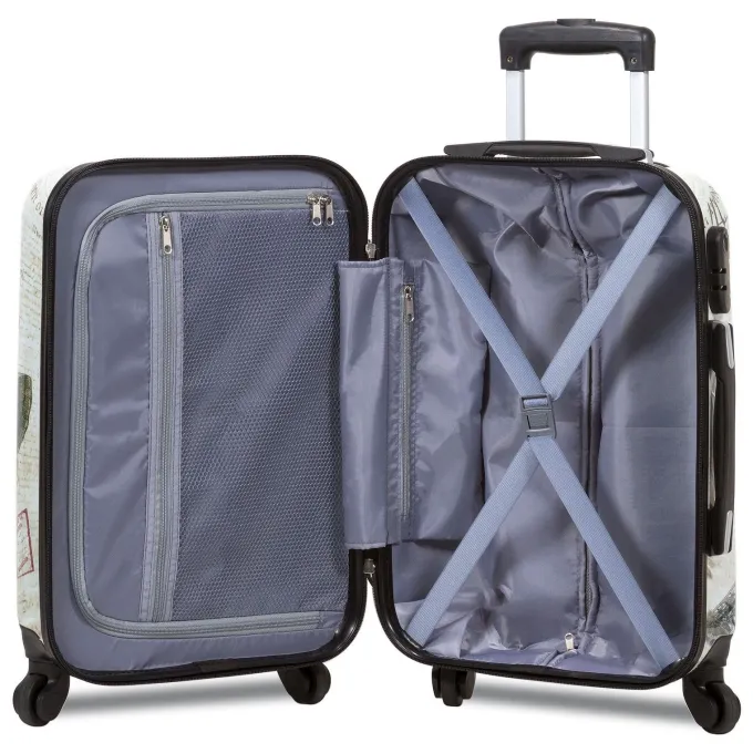 Silk & Salt World Traveler Destinations 3-Piece Hardside Spinner LuggaSet - Paris^ Checked Luggage