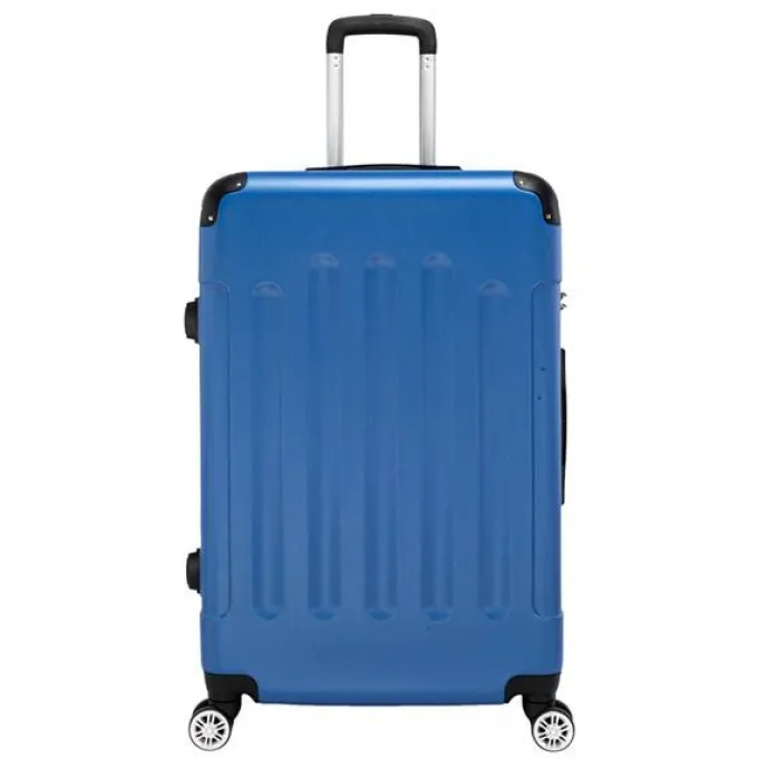 Silk & Salt Goorabbit LuggaSets Expandable Pc+Abs Durable Suitcase Double Wheels Tsa Lock Dark Blue^ Checked Luggage