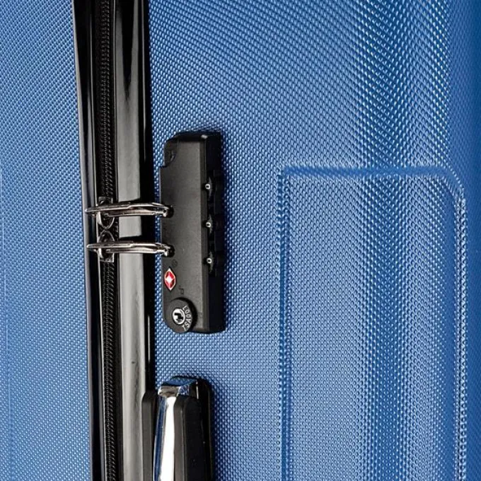 Silk & Salt Goorabbit LuggaSets Expandable Pc+Abs Durable Suitcase Double Wheels Tsa Lock Dark Blue^ Checked Luggage