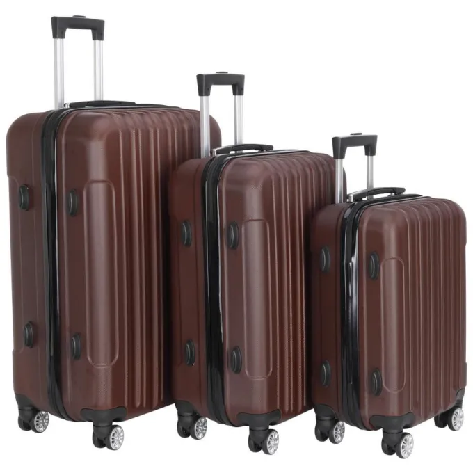 Silk & Salt Winado 3Pcs Plastic Metal Hardshell Spinner Suitcase Luggawith Wheels^ Hard Side Luggage