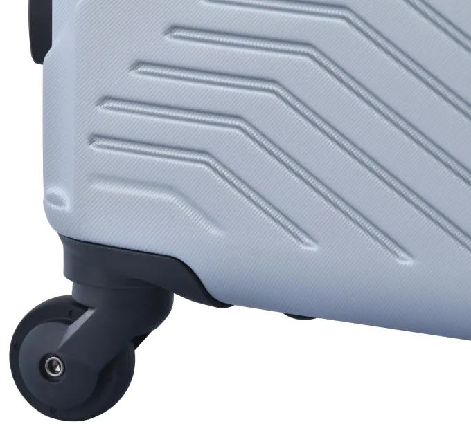 Silk & Salt Aukfa 3 Piece LuggaSets- Hardshell Lightweight Suitcase with TSA Lock and Spinner Wheels- 20/24/28- Silver^ Hard Side Luggage