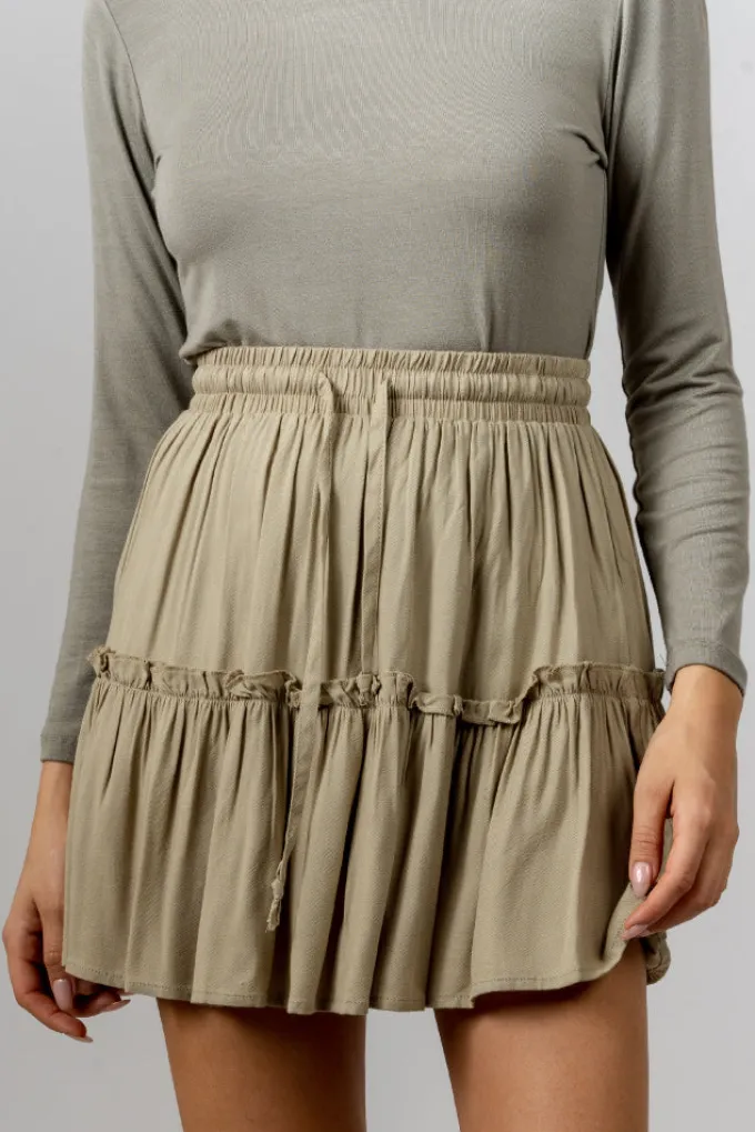 Silk & Salt sweet frill skirt - light green^ Skirts