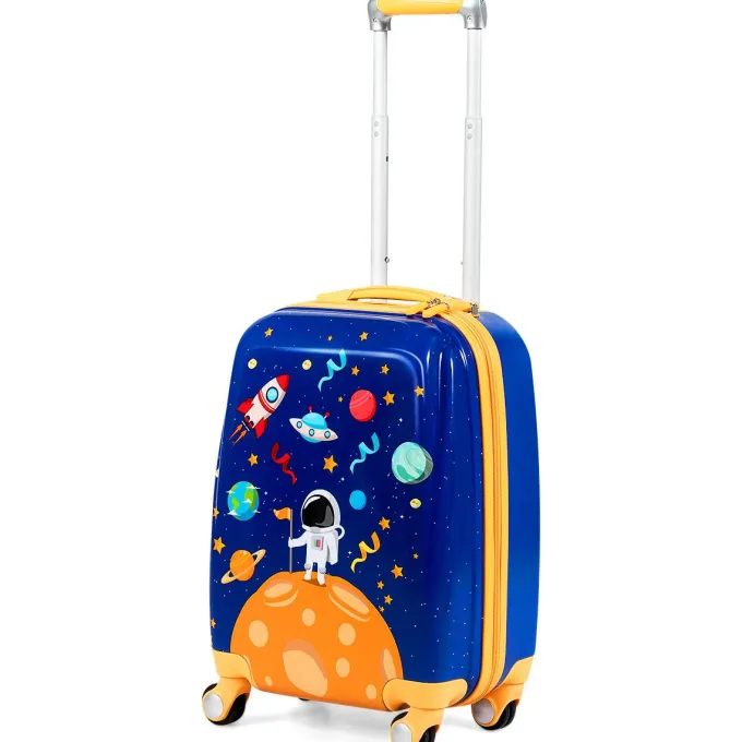 Silk & Salt Kids Suitcase with 4 Spinner Wheels2Pc Kid Carry on LuggaSet 12 amp18 Travel Rolling Trolley for Boys and Girls Gift for Toddlers Children^ Hard Side Luggage