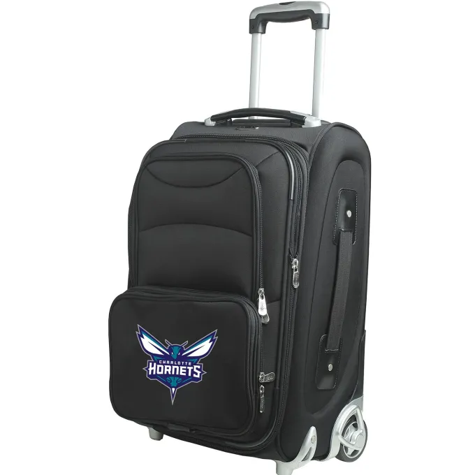 Silk & Salt Denco NBA Charlotte Hornets 21 in. Softside Nylon Spinner^ Carry On Luggage