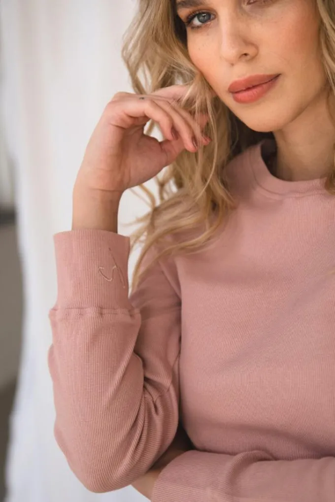 Silk & Salt ribbed comfy lounge set - pink^ Loungewear