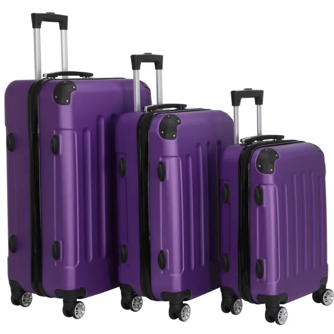 Silk & Salt 3-in-1 Multifunctional LuggaSet LarCapacity Traveling Suitcase Purple^ Hard Side Luggage