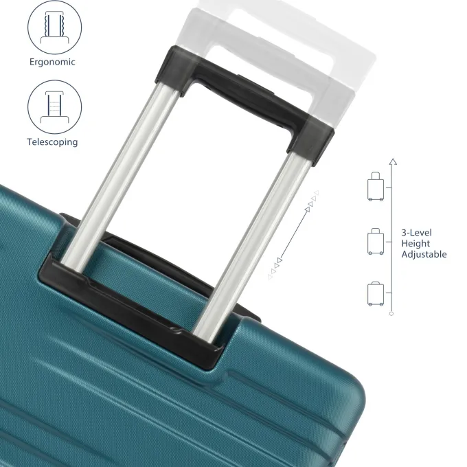 Silk & Salt uhomepro 3 In 1 Suitcases with Wheels Upgrade 20 24 28 Carry On Luggage Maneuverable LuggaSets Travel Suitcase Christmas Gifts for Business Trip Holiday Travel Cruise Black^ Luggage Sets