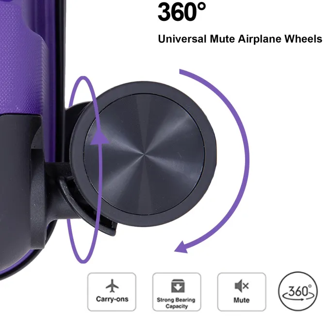 Silk & Salt Hardshell Lightweight Suitcase Sets Carry on Suitcase Sets for Women PP Material Hardside Carry on LuggaSet with TSA Lock Portable Trolley Case Sets with 4 Silent Wheels S9355^ Luggage Sets