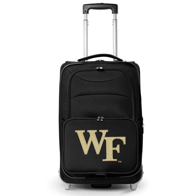 Silk & Salt MOJO Black Wake Forest Demon Deacons 21 Softside Rolling Carry-On Suitcase^ Carry On Luggage