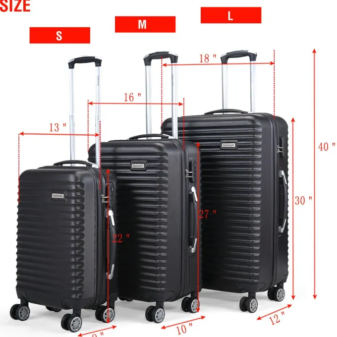Silk & Salt Jaxpety 3 Pcs LuggaSet Hard Shell Travel Trolley Rolling Suitcase with 4 Wheels202428^ Checked Luggage