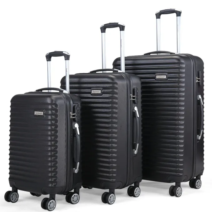 Silk & Salt Jaxpety 3 Pcs LuggaSet Hard Shell Travel Trolley Rolling Suitcase with 4 Wheels202428^ Checked Luggage