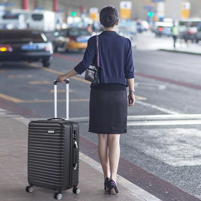 Silk & Salt Jaxpety 3 Pcs LuggaSet Hard Shell Travel Trolley Rolling Suitcase with 4 Wheels202428^ Checked Luggage