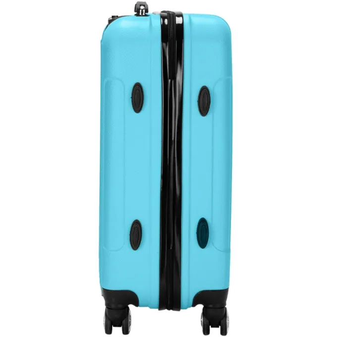 Silk & Salt Zimtown 3Pcs LuggaTravel Set Bag ABS Trolley Suitcase Blue^ Hard Side Luggage