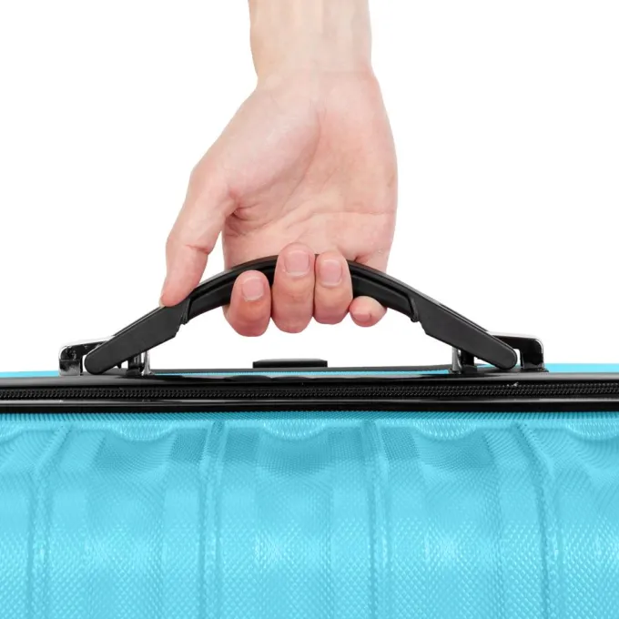 Silk & Salt Zimtown 3Pcs LuggaTravel Set Bag ABS Trolley Suitcase Blue^ Hard Side Luggage