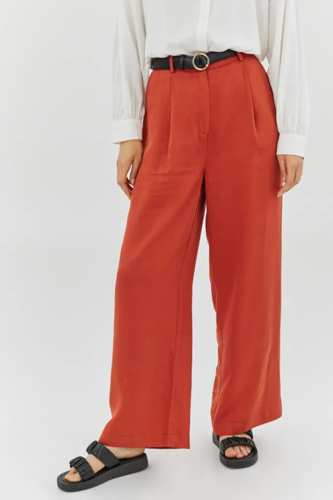 Silk & Salt roxanne tailored trousers - rust^ Pants