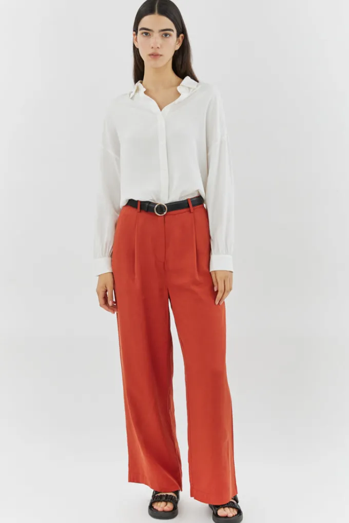 Silk & Salt roxanne tailored trousers - rust^ Pants