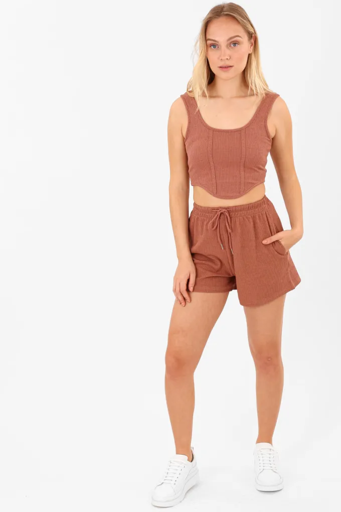 Silk & Salt a short - peach^ Sets