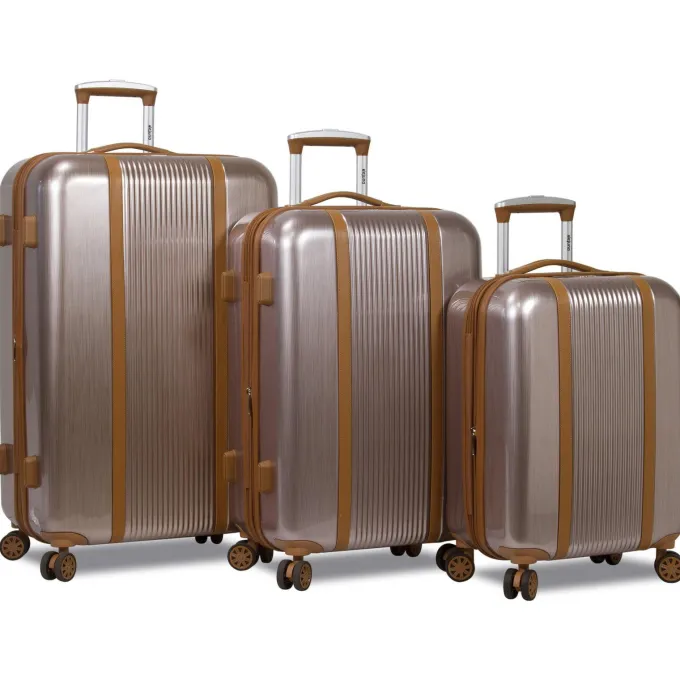 Silk & Salt Dejuno Monroe 3-Piece Hardside Spinner TSA Combination Lock LuggaSet - Rose Gold^ Hard Side Luggage