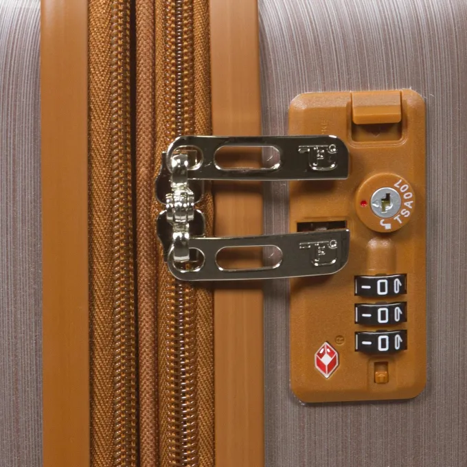 Silk & Salt Dejuno Monroe 3-Piece Hardside Spinner TSA Combination Lock LuggaSet - Rose Gold^ Hard Side Luggage