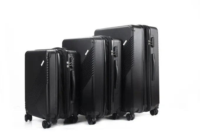 Silk & Salt MiraMUSE Expandable ABS Hard shell Lightweight 360 Dual Spinning Wheels Combo Lock 28 24 20 3 Piece LuggaSet^ Checked Luggage