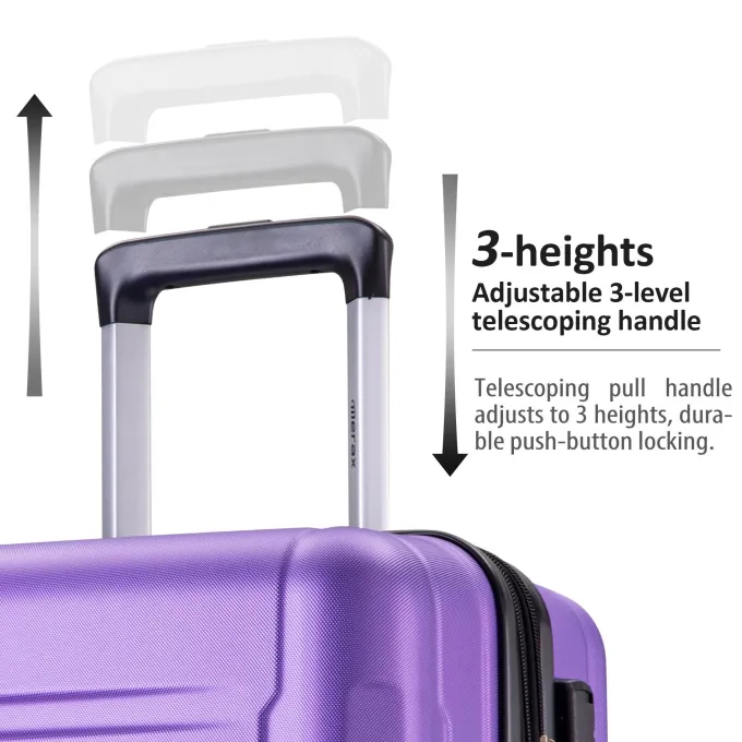 Silk & Salt 3 Piece Expandable LuggaSets on Sale SEGMART Carry on Suitcase w/ TSA Lock Lightweight Hardshell LuggaDual Spinner Wheels Set: 20in 24in 28in Heavyweight Suitcase for Traveling Purple S6587^ Carry On Luggage|Luggage Sets