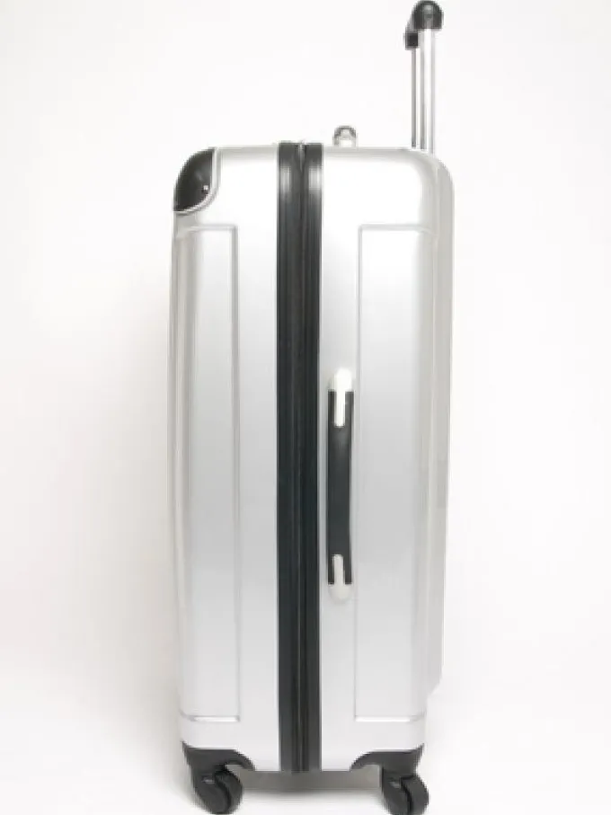 Silk & Salt 4 Wheel Spinner ABS 3 Piece LuggaSet SILVER Hardside Suitcase New^ Hard Side Luggage