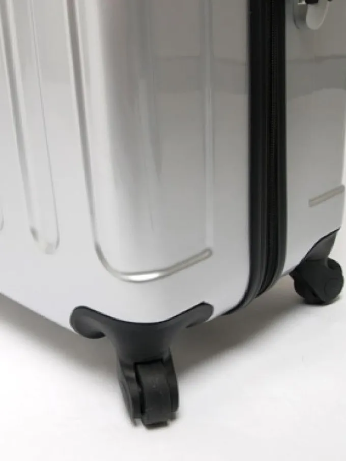 Silk & Salt 4 Wheel Spinner ABS 3 Piece LuggaSet SILVER Hardside Suitcase New^ Hard Side Luggage