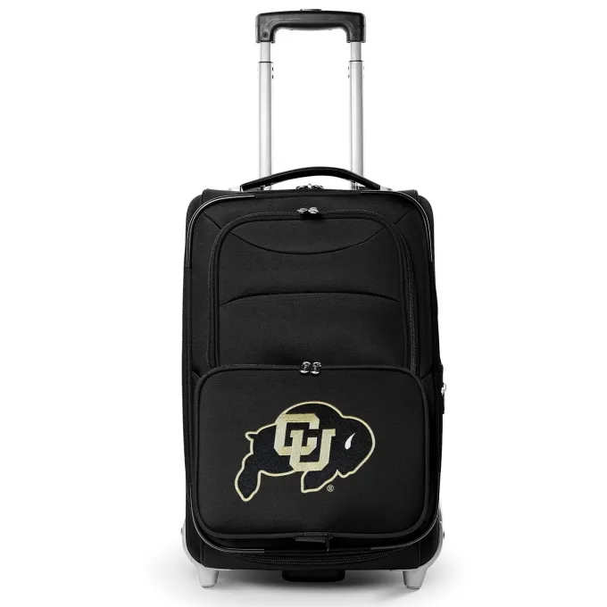 Silk & Salt MOJO Black Colorado Buffaloes 21 Softside Rolling Carry-On Suitcase^ Carry On Luggage