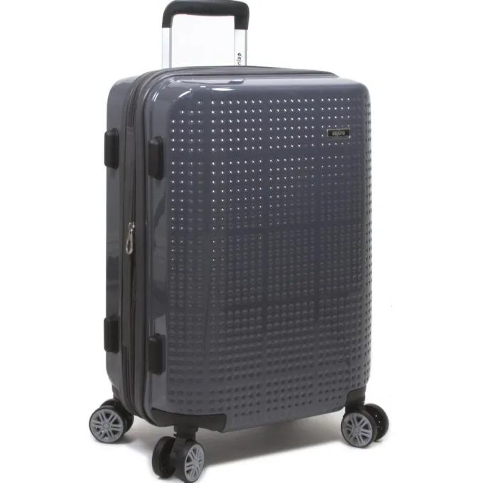 Silk & Salt Dejuno Speck Hardside 3-Piece Expandable Spinner LuggaSet - Dark Grey^ Checked Luggage