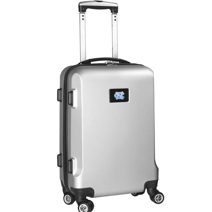 Silk & Salt North Carolina Tar Heels 20 8-Wheel Hardcase Spinner Carry-On - Silver^ Carry On Luggage