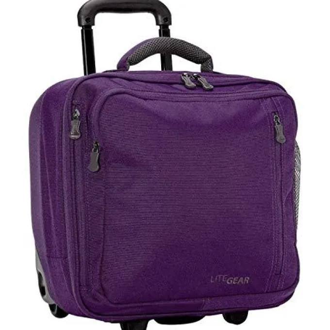Silk & Salt Lite Gear LG-2023 Hybrid Rolling ToteampPurple^ Checked Luggage