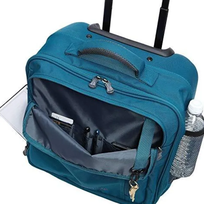 Silk & Salt Lite Gear LG-2023 Hybrid Rolling ToteampPurple^ Checked Luggage