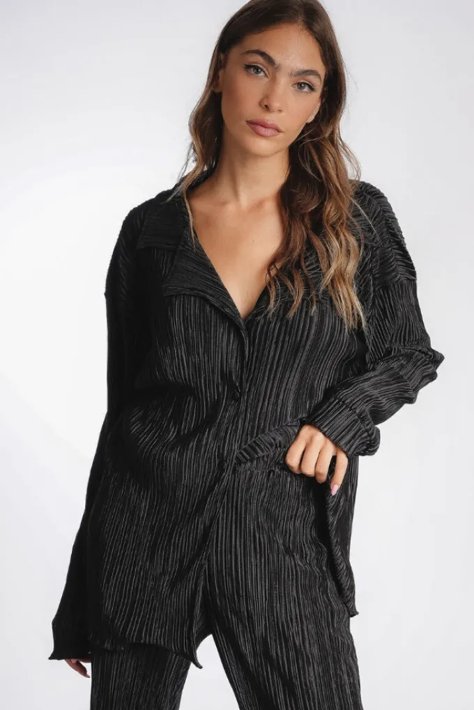 Silk & Salt isola bella plisse set - black^ Sets