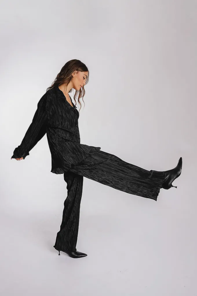 Silk & Salt isola bella plisse set - black^ Sets