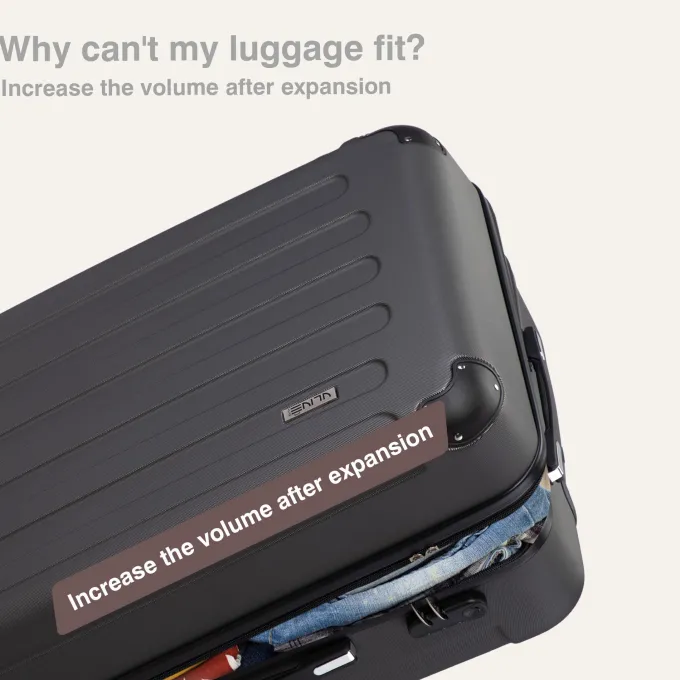 Silk & Salt Jaxpety 3 Pcs LuggaSet Hard Shell ABS Travel Trolley Rolling Suitcase Coded Lock^ Checked Luggage